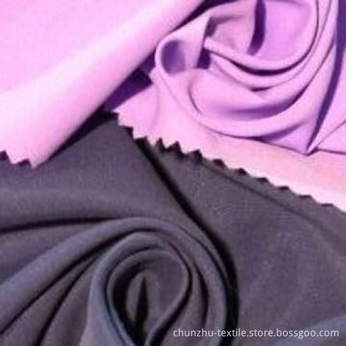 Twill peach skin fabric, weighs 140gsm, 75x200D yarn count